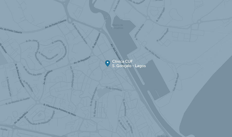Clínica São Gonçalo de Lagos — mapa